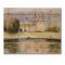 Designart - Historic Church On The Rock On Banks of The River - Lake House Print on Natural Pine Wood